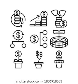 Investment icon or logo isolated sign symbol vector illustration - Collection of high quality black style vector icons
