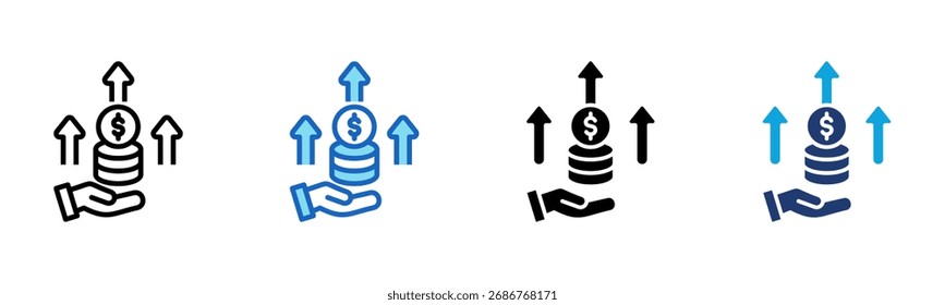 Icono de inversión Multi Style Ilustración vectorial