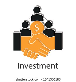 Investment icon on white background. Creative idea design use for your project. Flat vector illustration for template, mobile app, presentation or web page.