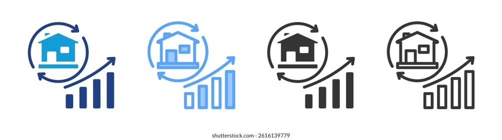 Investment icon set multiple style collection