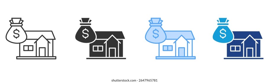 Conjunto de ícones de investimento Coleção de estilos múltiplos