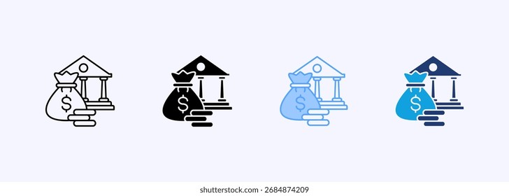 Conjunto de iconos de inversión Colección de estilo múltiple
