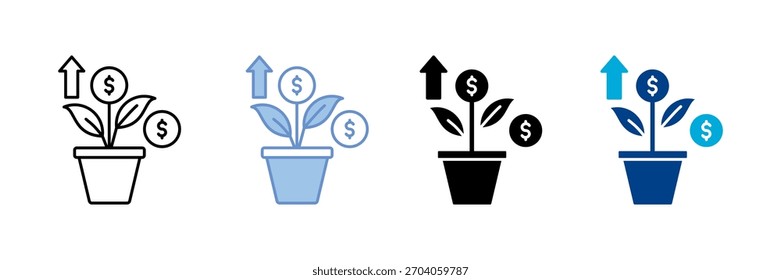 Conjunto de ícones de investimento Coleção de estilos múltiplos