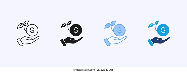 Ícone de Investimento Definir Vários Estilos