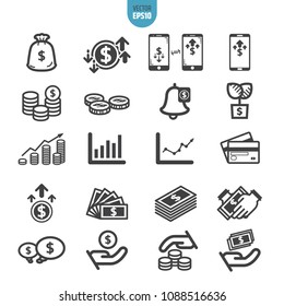 Investment icon set - vector