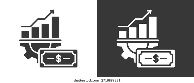 Conjunto De Iconos De Inversión Colección De Vector Aislado En Blanco Y Negro