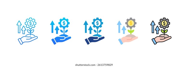 Investment icon sheet multiple style collection
