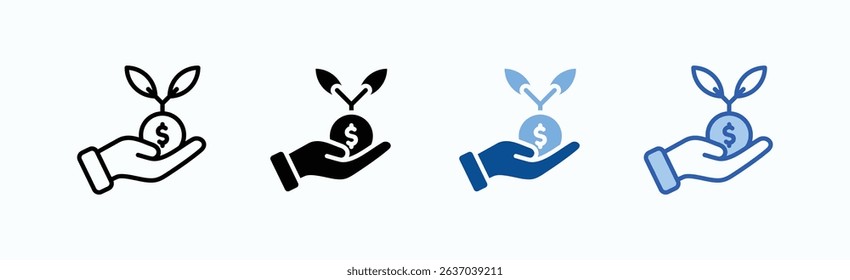 Investment Icon Sheet Multiple Style Collection Isolated Vector