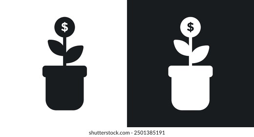 Investment icon in solid style