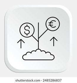 Icono de Inversión - Simbolizando el Compromiso de Recursos para Futuros Rendimientos Financieros