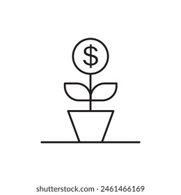 Investment icon, template for graphic and web design. vector illustration