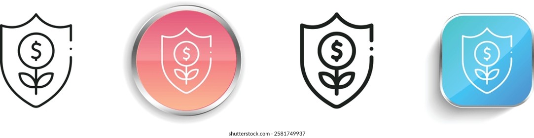 investment icon. Thin Linear, Regular and Button Style Design Isolated On White Background