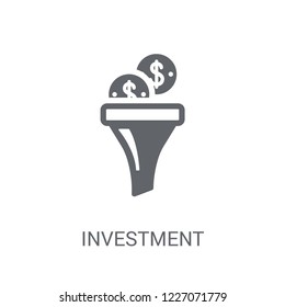 Investment icon. Trendy Investment logo concept on white background from Startup Strategy and Success collection. Suitable for use on web apps, mobile apps and print media.