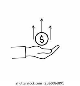 Investment icon vector image. Can also be used for Physical Fitness. Suitable for mobile apps