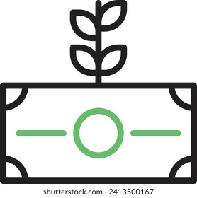 Imagen vectorial de icono de inversión. Adecuado para aplicaciones web móviles y medios de impresión.