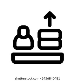 investment icon. vector line icon for your website, mobile, presentation, and logo design.