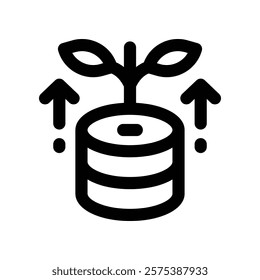 investment icon. vector line icon for your website, mobile, presentation, and logo design.