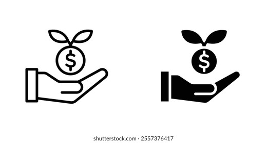 Investment Icon vector. liner and flat style icons set.