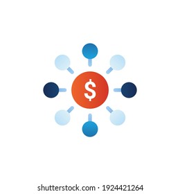Icono de inversión en vector. Logotipo