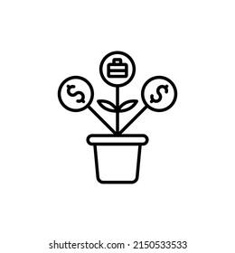 icono de inversión en vector. logotipo