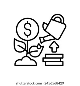 Investment icon in vector. Logotype
