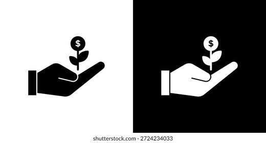 Icono de inversión. Plantilla de Vector. Concepto Icon diseño plano.