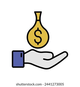 investment icon with white background vector stock illustration