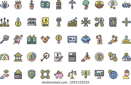 Investment icons High-Quality Vector Icons Collection with Editable Stroke. Ideal for Professional and Creative Projects.