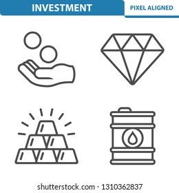 Investment Icons. Professional, pixel perfect icons, EPS 10 format.