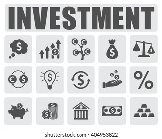Investment icons set