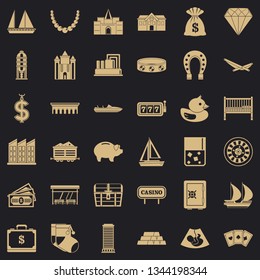 Investment icons set. Simple style of 36 investment vector icons for web for any design