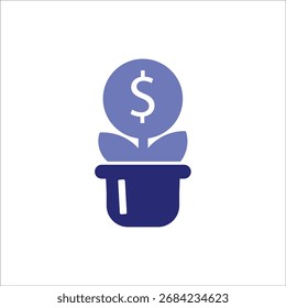 ícones de investimento. vetor colorido simples