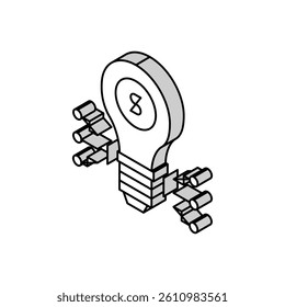 investment idea isometric icon vector. investment idea sign. isolated symbol illustration