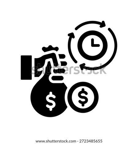 Investment Ignition Icon Glyph Vector Illustration