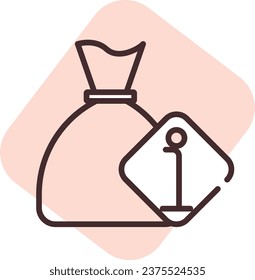 Investment info, illustration or icon, vector on white background.