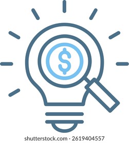 Investment insights Line Two Colour Icon