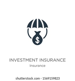 Investment insurance icon vector. Trendy flat investment insurance icon from insurance collection isolated on white background. Vector illustration can be used for web and mobile graphic design, logo,