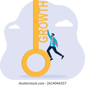 Investment key successful. Business growth. Profit from investment. Achieve financial or career goals.

