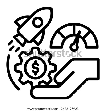 Investment Launch Icon Element For Design