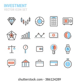 Investment line icon set. business icon set.