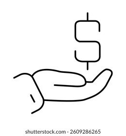 Investment Line Icon. Startup, Success, Growth Editable Stroke Vector Illustration