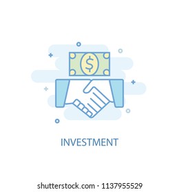 investment line trendy icon. Simple line, colored illustration. investment symbol flat design from Accounting set. Can be used for UI/UX