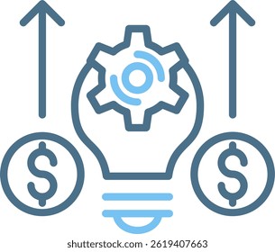 Investment Line Two Colour Icon