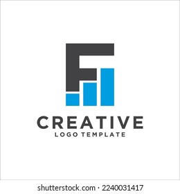 Investment logo with capital letter F, finance logo, financial investment logo, business logo