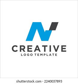 Investment logo with capital letter N, finance logo, financial investment logo, business logo