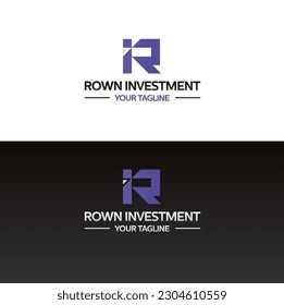 Investment logo with capital letter R, finance logo, financial investment logo, business logo, Financial And Accounting vector design, financial Investment Logotype concept icon.