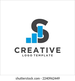 Investment logo with capital letter S, finance logo, financial investment logo, business logo