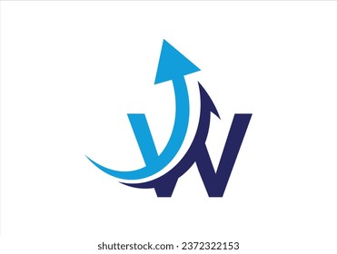 Investment logo with capital letter W, finance logo, financial investment logo, business logo