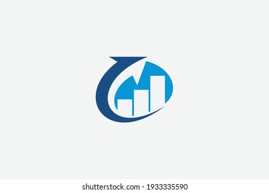 investment logo design vector concept