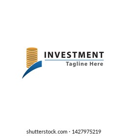 investment logo design vector template